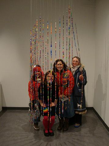 polychrome opening night.JPG - Lara and friends within the veil